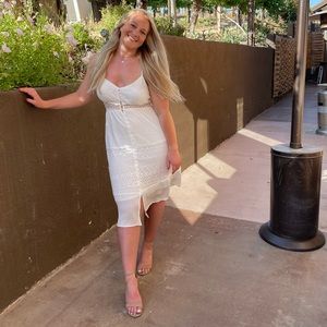 White tea length forever 21 dress